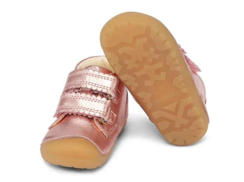 Bundgaard Petit Strap Blonde celoroční kožená obuv Rose Gold BG101164